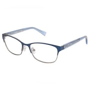 Nicole Miller Heyward Blue Metal Eyeglasses with Hard Case